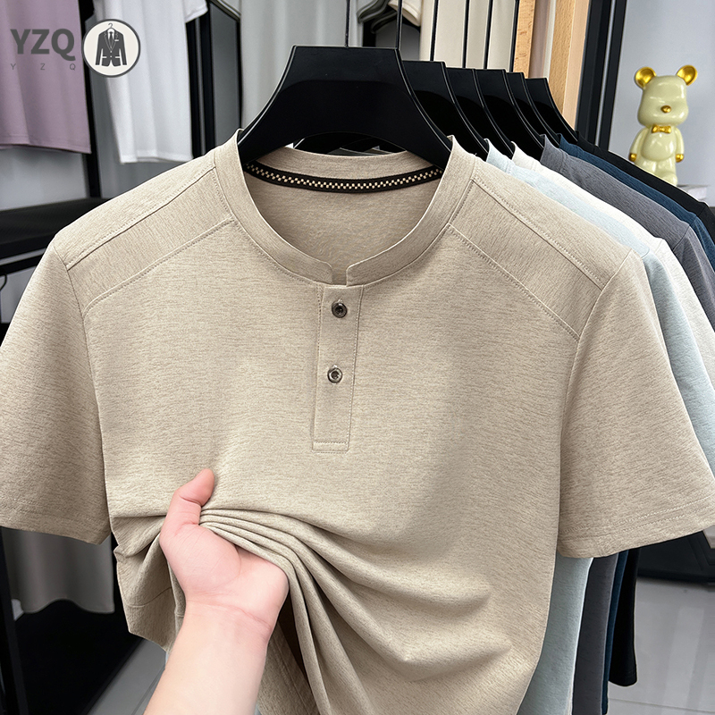 Men'S Fashion For Summer 2026 - 2026 Fashion Men's Henley Neck Tee