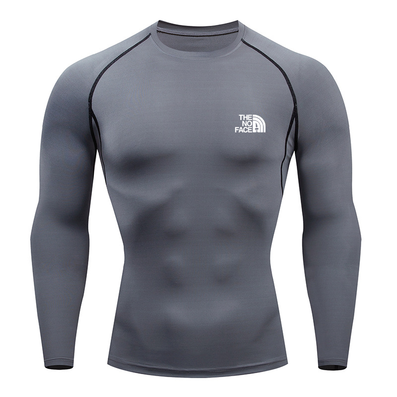 Compression Shirt Workout - Men's long-sleeved compression T-shirt, quick-drying, slim-fit