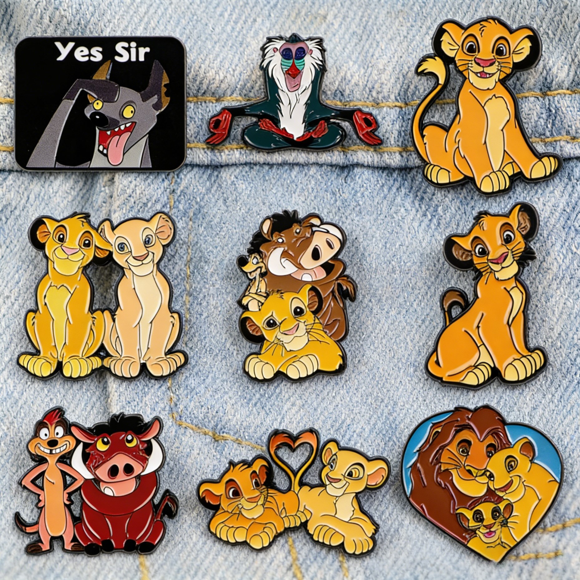 Mens Fashion Discord - Funny Cartoon Wolf Yes Sir Enamel