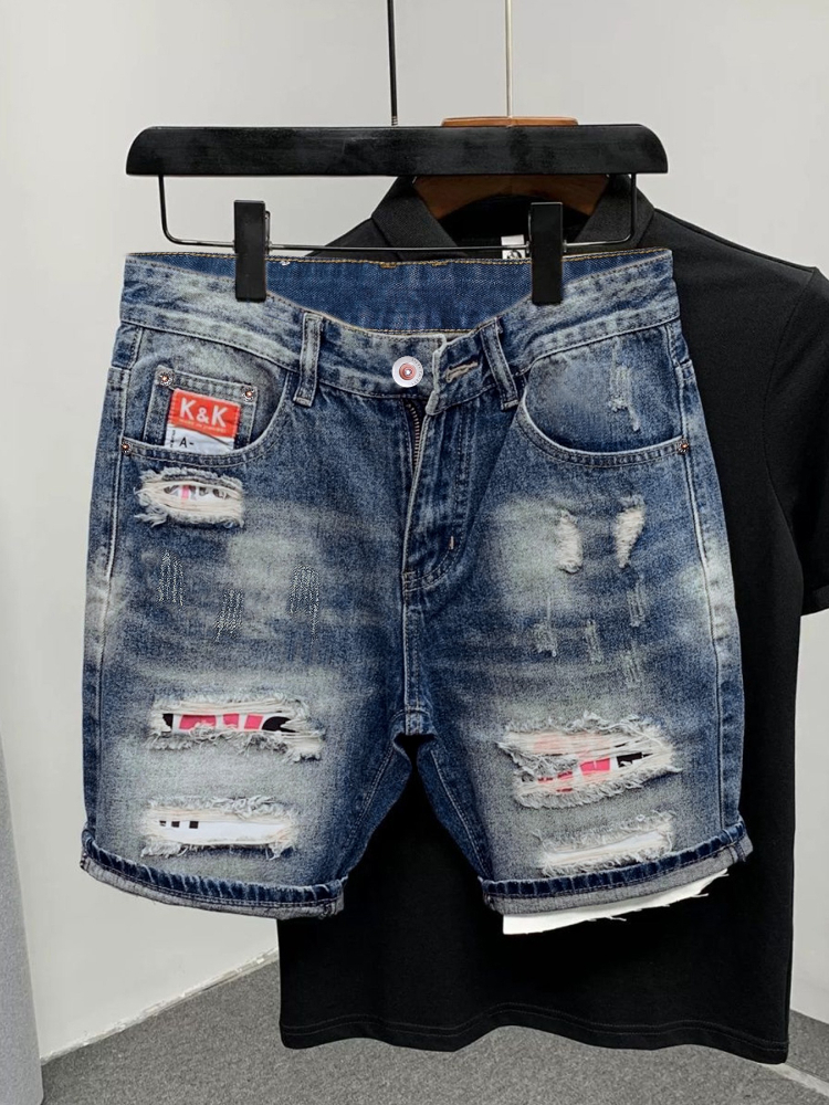 Men'S Fashion Jeans - 2026 Summer Ripped Straight Men Denim