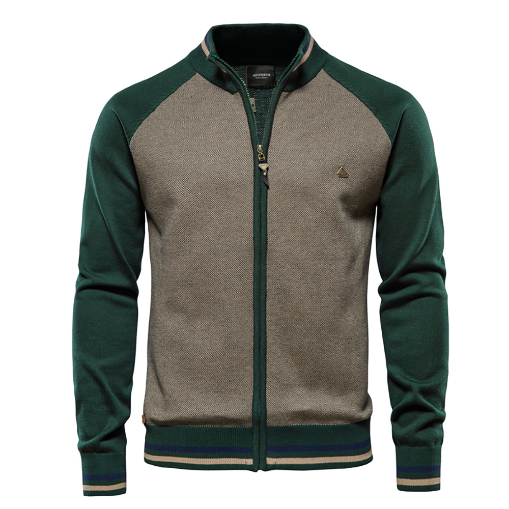 Mens Fashion Mullet - AIOPESON Spliced Cardigan Men Streetwear Casual