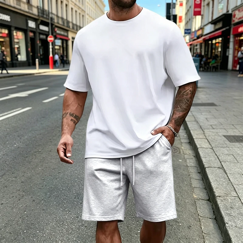 Men'S Fashion For Summer 2026 - Men's T-Shirt Set Casual O Neck