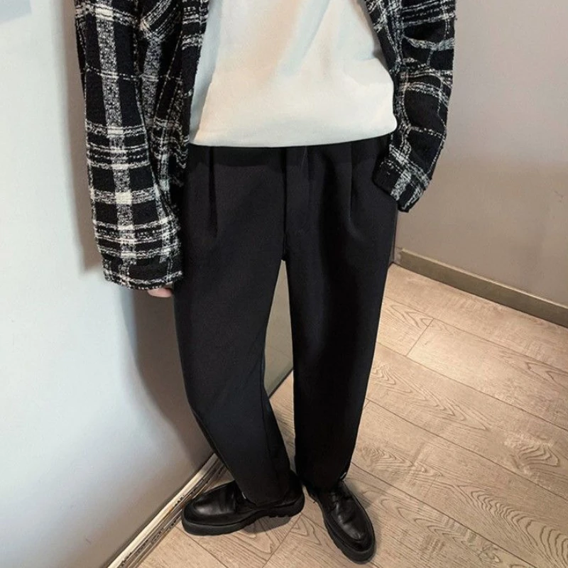 Men'S Fashion Reviews - Draped Plain Male Suit Trousers Plus