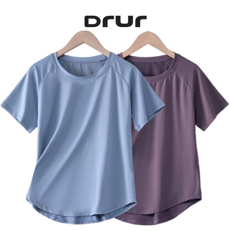 DRUR Women Sports T-shirt Shor - Compression Shirt Workout บทวิจารณ์และราคา