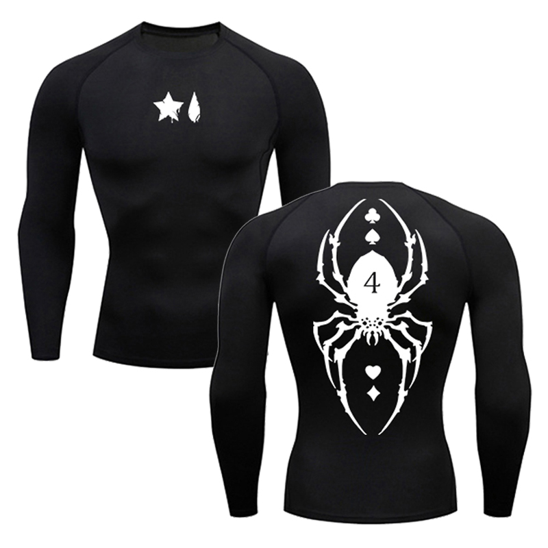 Spider Print Compression Shirt - Compression Shirt Workout บทวิจารณ์และราคา
