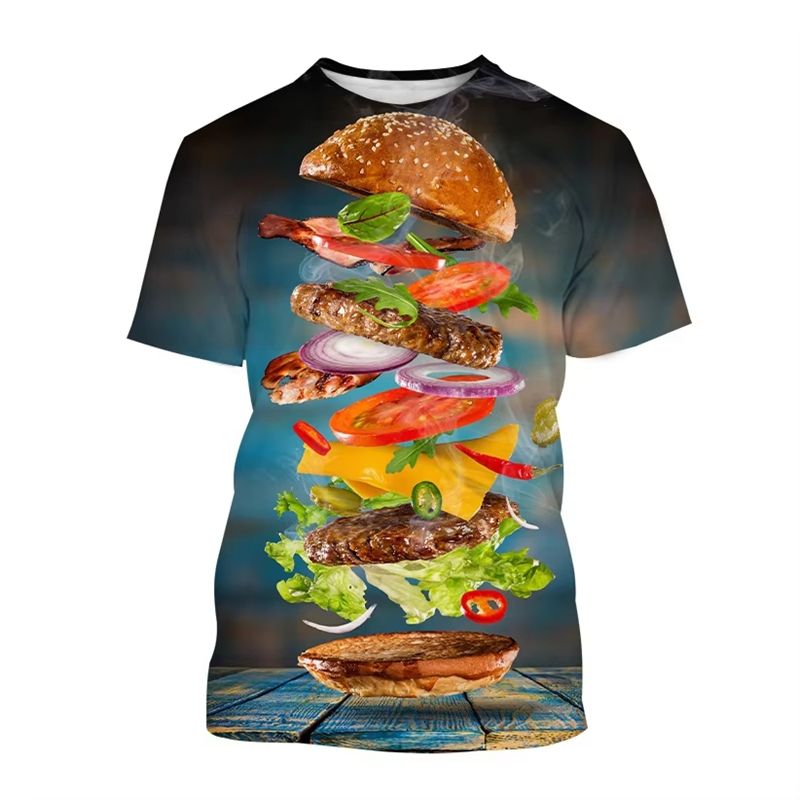 Funny Food 3D Printed T-Shirt  - Men'S Fashion Hamburg บทวิจารณ์และราคา