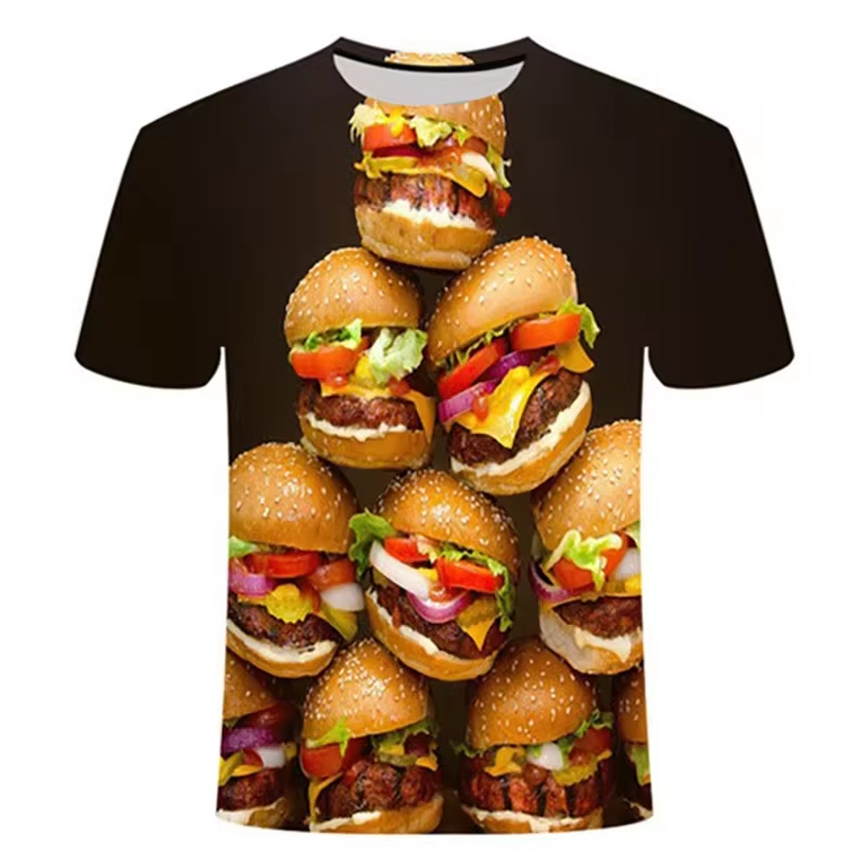Funny Food 3D Printed T-Shirt  - Men'S Fashion Hamburg บทวิจารณ์และราคา