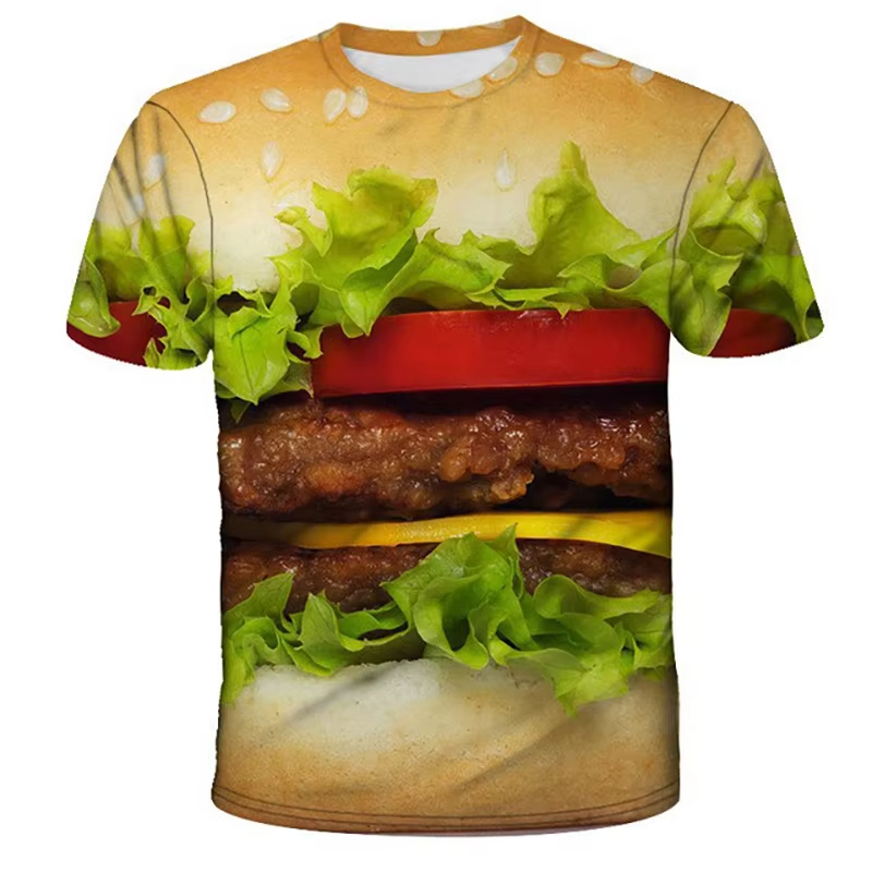 Funny Food 3D Printed T-Shirt  - Men'S Fashion Hamburg บทวิจารณ์และราคา