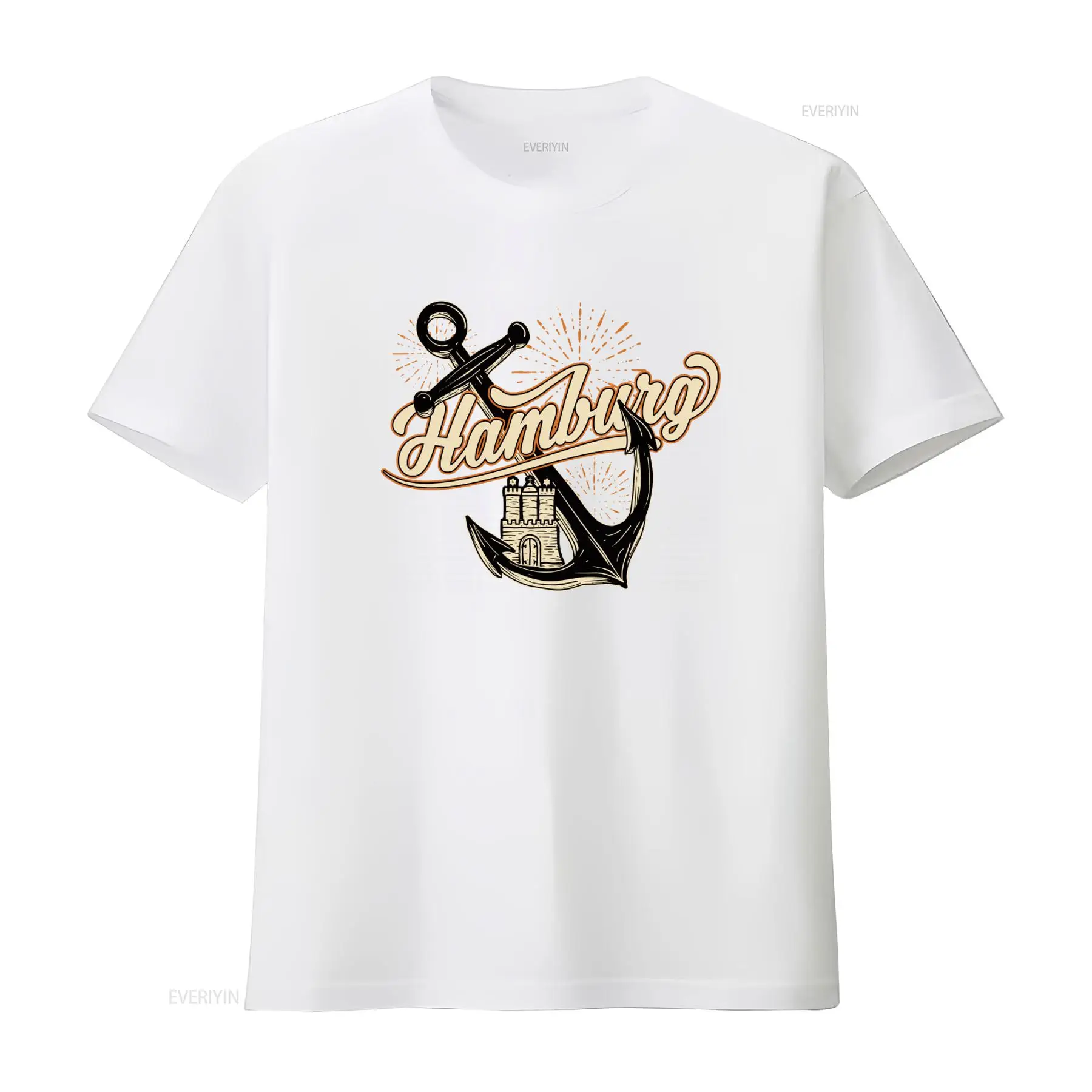 Mens Hamburg Anchor Print T Sh - Men'S Fashion Hamburg บทวิจารณ์และราคา