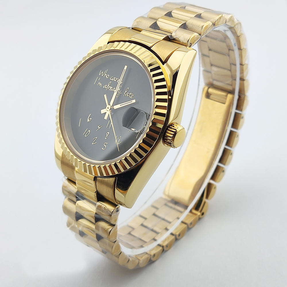 36/39mm Gold Men Watch nh35 Wa - Men'S Fashion Logo บทวิจารณ์และราคา
