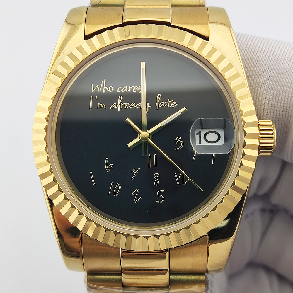 36/39mm Gold Men Watch nh35 Wa - Men'S Fashion Logo บทวิจารณ์และราคา