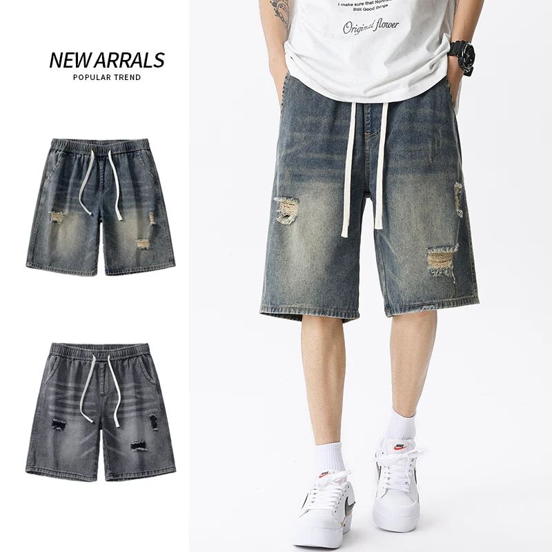 Summer Thin Denim Shorts Men's - Men'S Fashion Jeans บทวิจารณ์และราคา