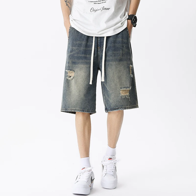 Summer Thin Denim Shorts Men's - Men'S Fashion Jeans บทวิจารณ์และราคา