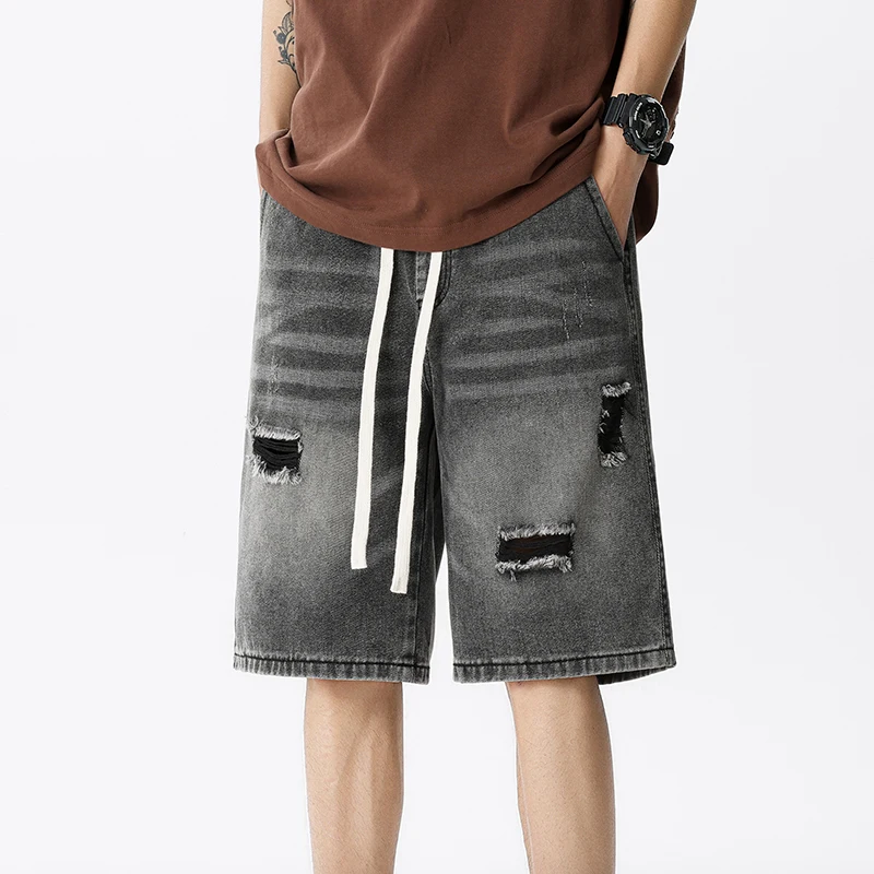 Summer Thin Denim Shorts Men's - Men'S Fashion Jeans บทวิจารณ์และราคา