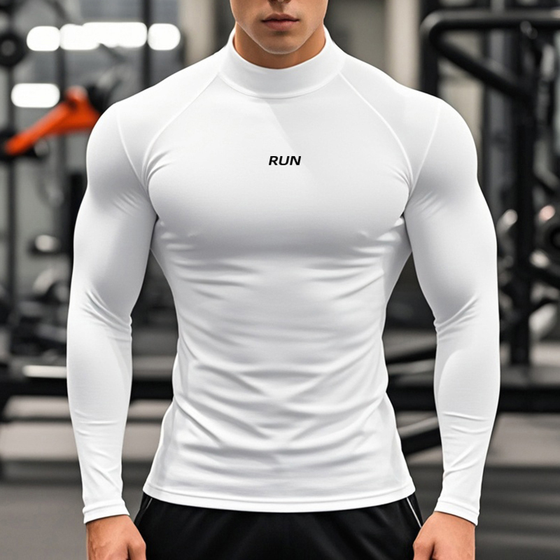 Men's Running Turtleneck Quick - Compression Shirt Workout บทวิจารณ์และราคา