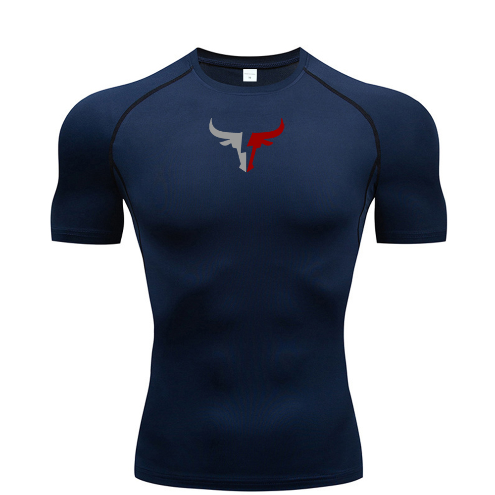 Men's bull head compression T- - Compression Shirt Workout บทวิจารณ์และราคา