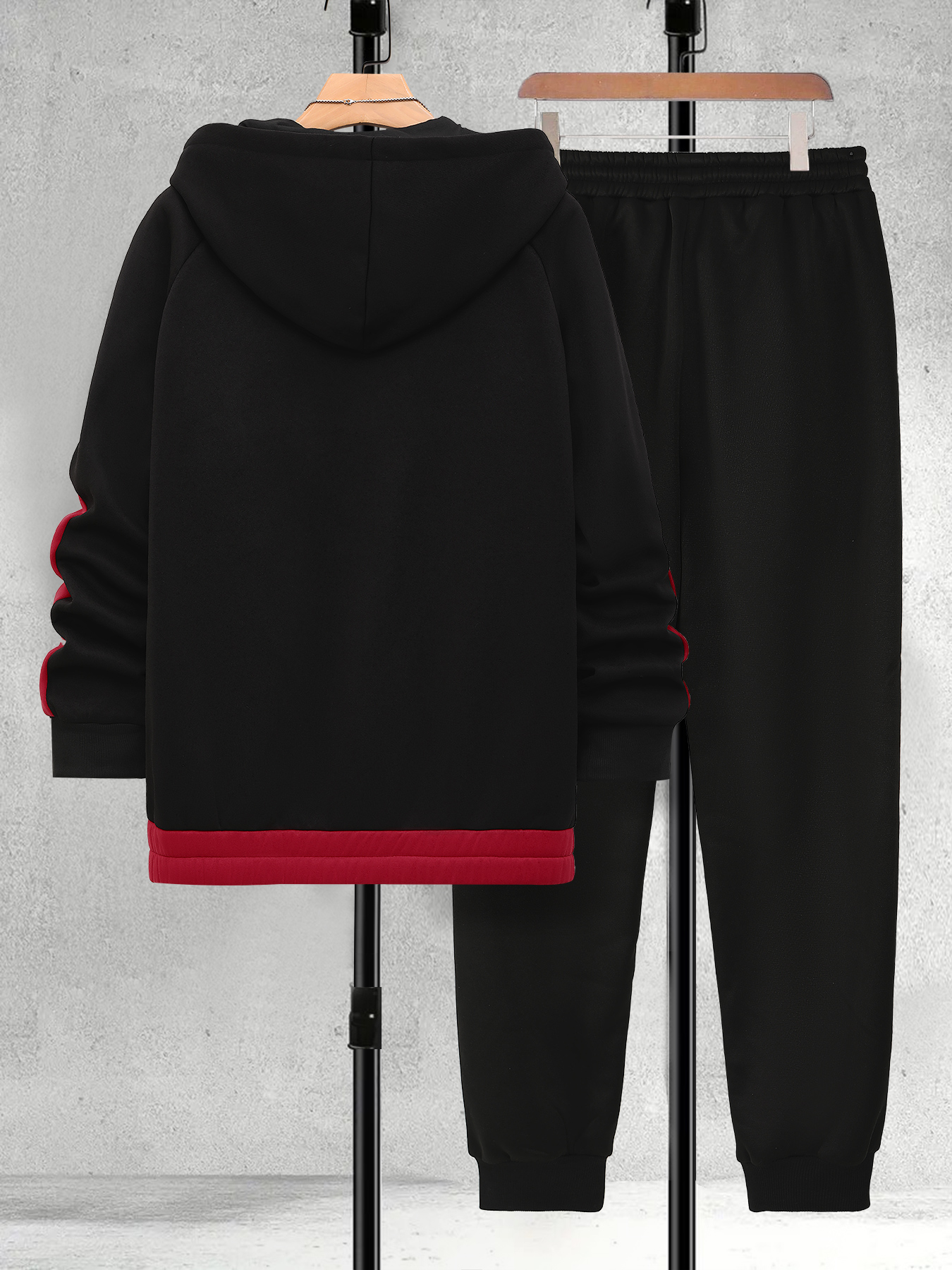 Men's Plus Size Black & Red Co - Track Suit Men บทวิจารณ์และราคา