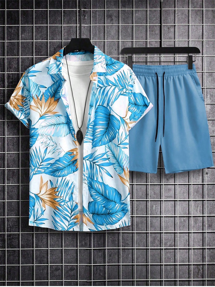 Men's Short-sleeved Shirt Set  - Mens Fashion Trend บทวิจารณ์และราคา