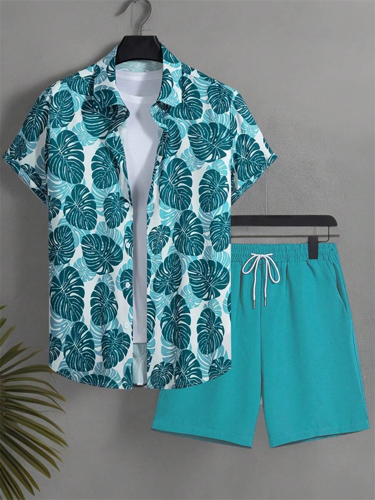 Men's Short-sleeved Shirt Set  - Mens Fashion Trend บทวิจารณ์และราคา
