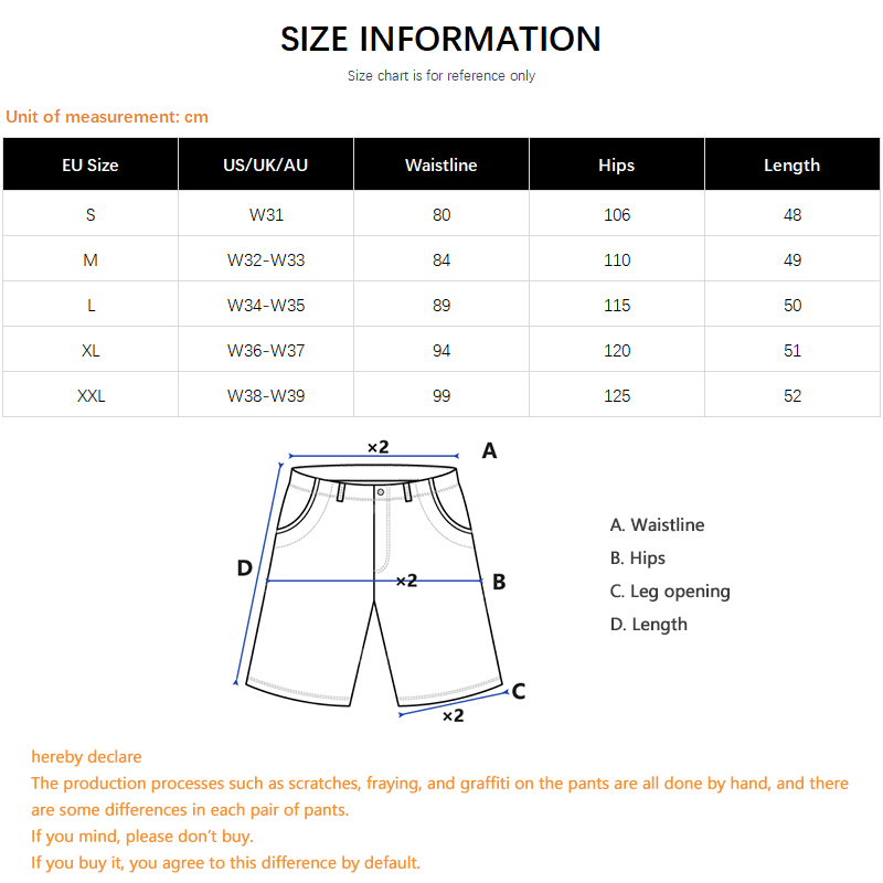 Hip-Hop Streetwear Men's Denim - Men'S Fashion Jeans บทวิจารณ์และราคา