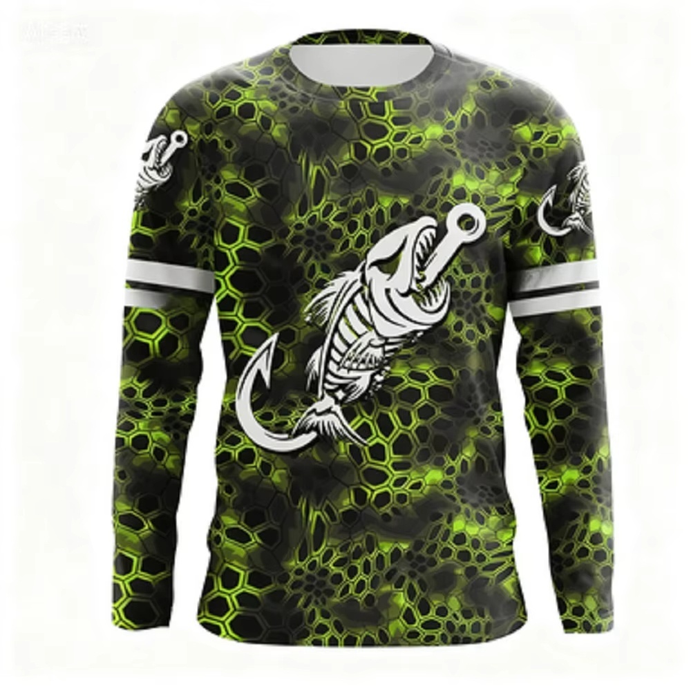 Fashionable Bass Pattern Crew  - Mens Fashion Trend บทวิจารณ์และราคา