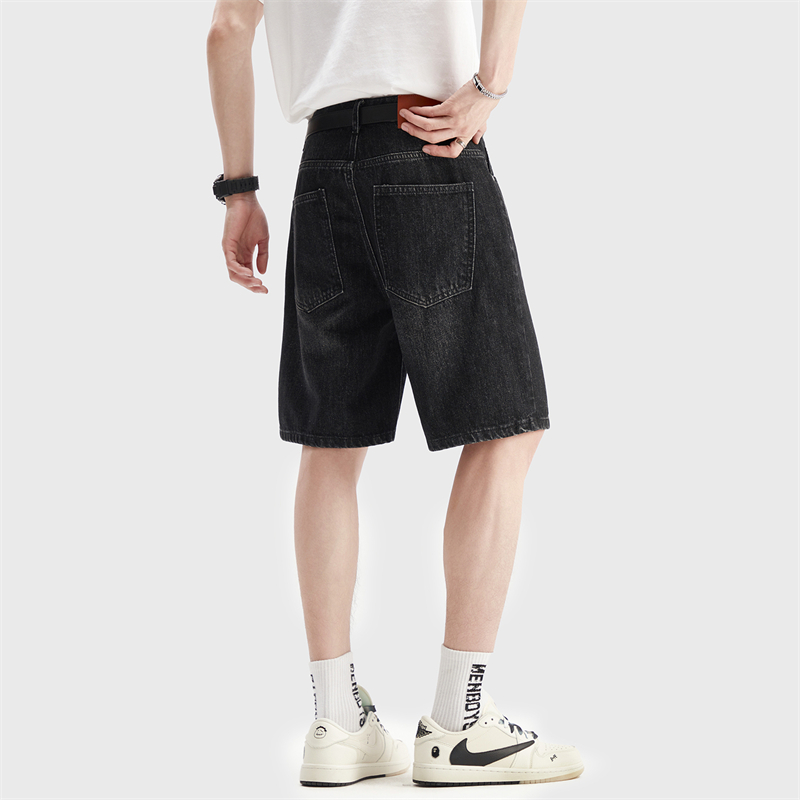 Summer Thin Black Denim Shorts - Men'S Fashion Jeans บทวิจารณ์และราคา