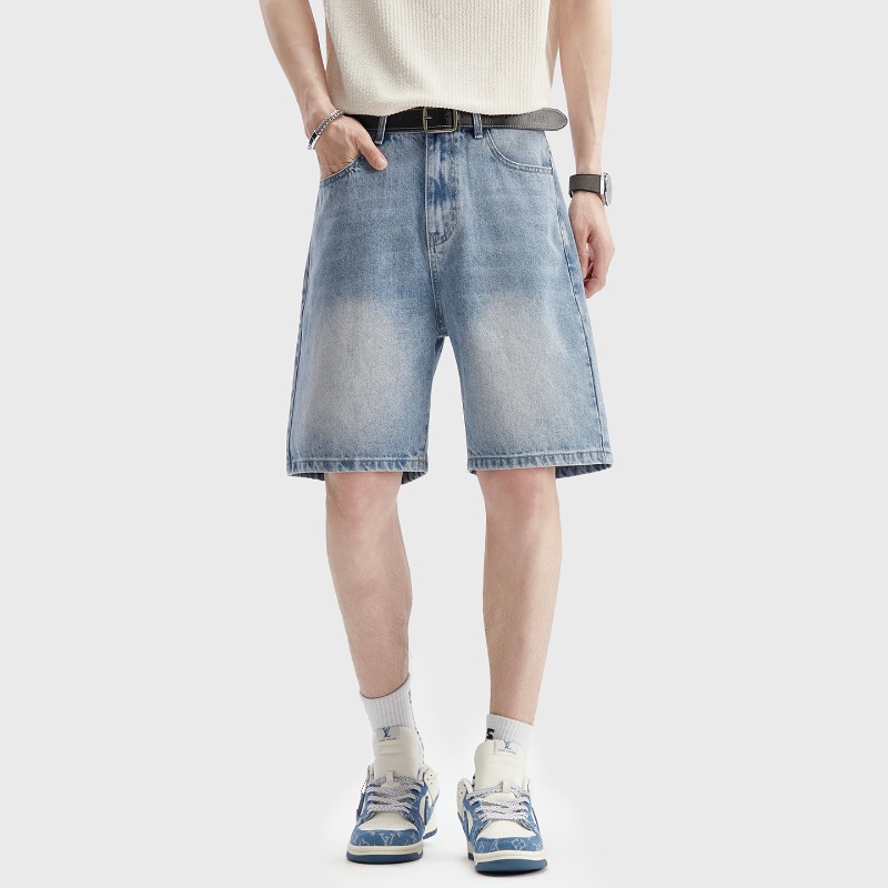 Summer Thin Black Denim Shorts - Men'S Fashion Jeans บทวิจารณ์และราคา