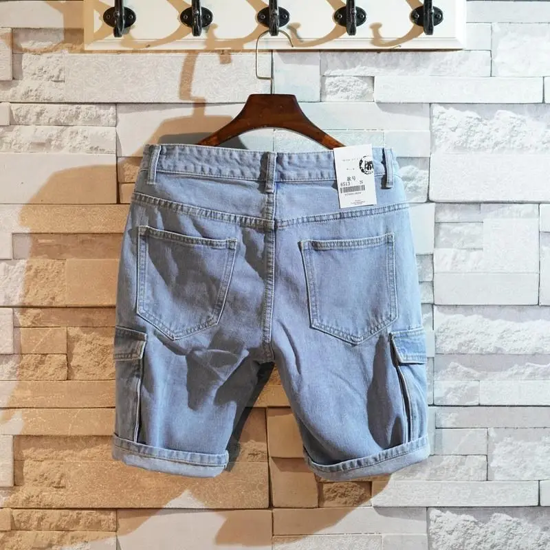 Loose Straight Short Jeans Pan - Men'S Fashion Jeans บทวิจารณ์และราคา