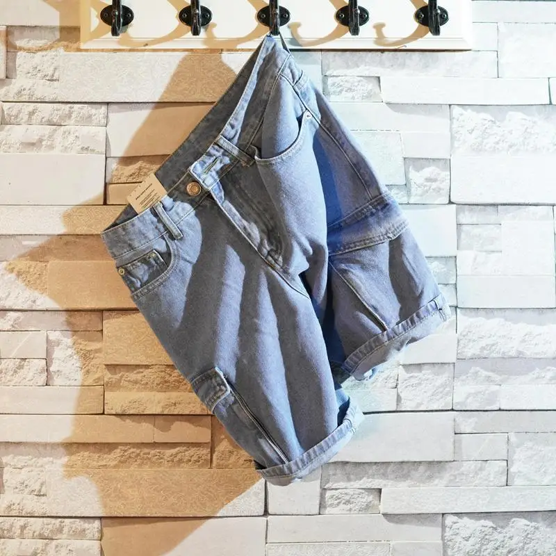 Loose Straight Short Jeans Pan - Men'S Fashion Jeans บทวิจารณ์และราคา