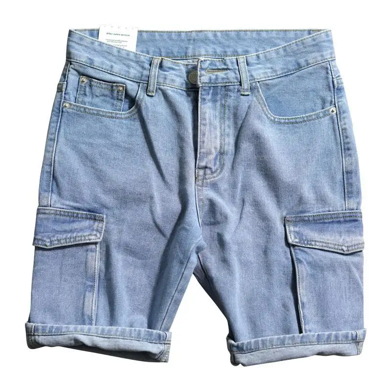 Loose Straight Short Jeans Pan - Men'S Fashion Jeans บทวิจารณ์และราคา