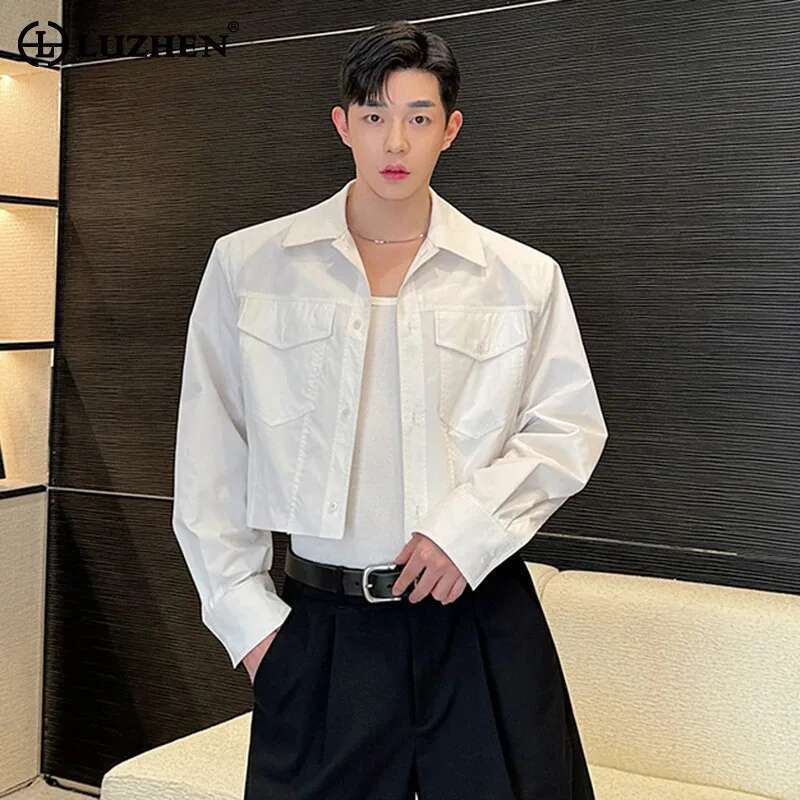 LUZHEN Jackets Design Solid Co - Men'S Fashion Reviews บทวิจารณ์และราคา