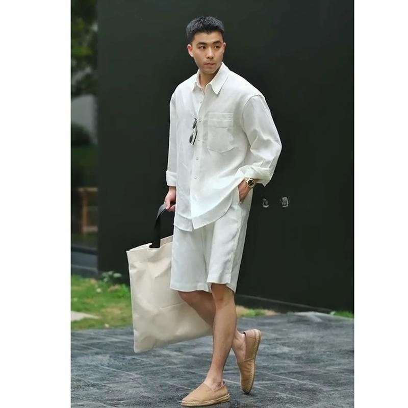 Summer Casual Set Lyocell Line - Men'S Fashion For Summer 2026 บทวิจารณ์และราคา