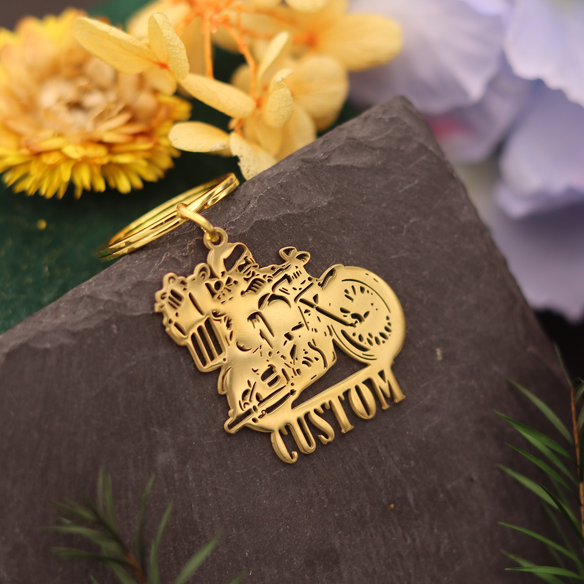 QIAMNI Motorcycle Keychain Sta - Men'S Fashion Gold Chain บทวิจารณ์และราคา