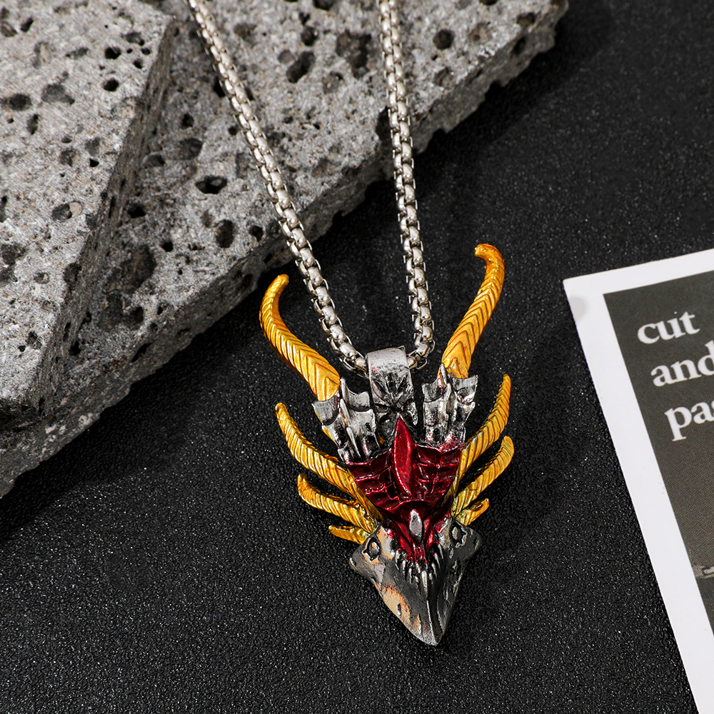 Retro Hip-Hop Evil Dragon Head - Men'S Fashion Accessories บทวิจารณ์และราคา