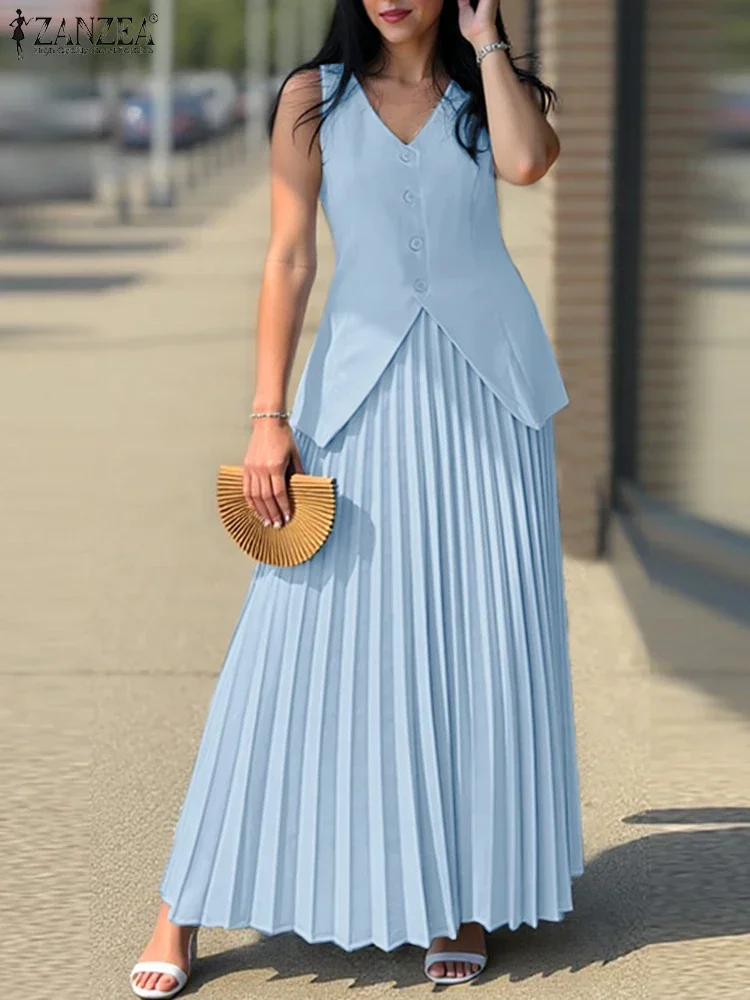 ZANZEA Summer 2PCS Dress Sets  - Mens Fashion Summer 2025 บทวิจารณ์และราคา