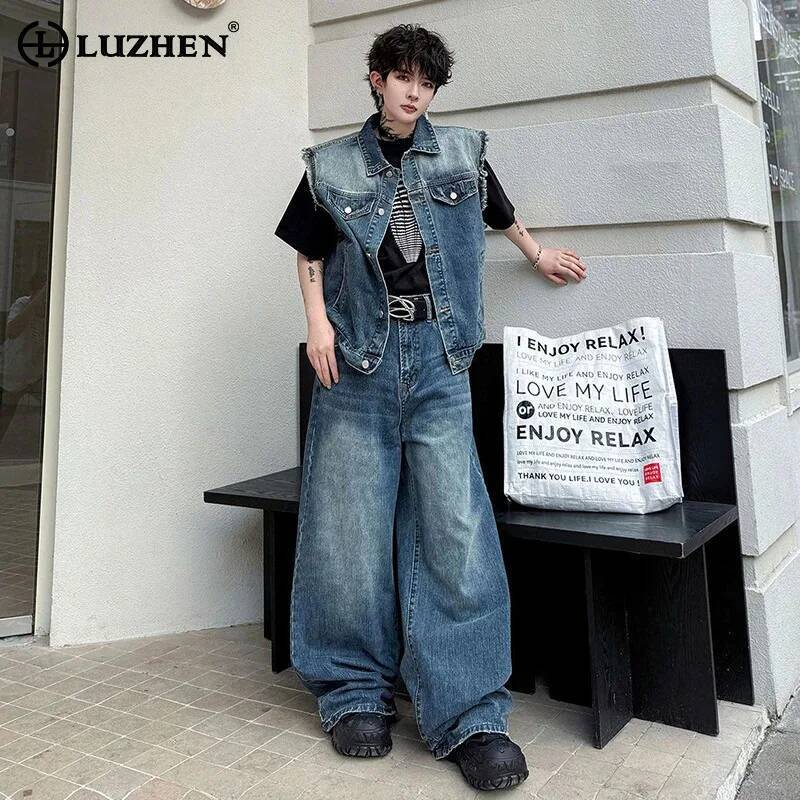 LUZHEN 2026 Summer Denim Two-p - Men'S Fashion For Summer 2026 บทวิจารณ์และราคา
