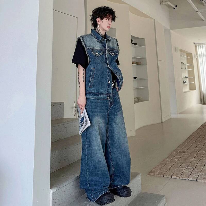 LUZHEN 2026 Summer Denim Two-p - Men'S Fashion For Summer 2026 บทวิจารณ์และราคา