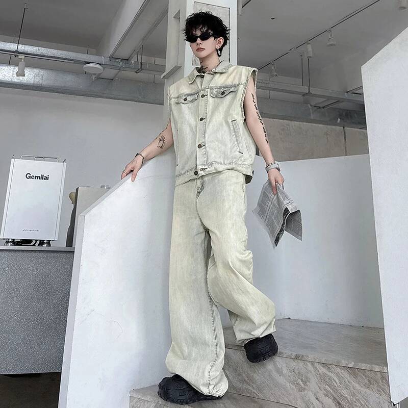 LUZHEN 2026 Summer Denim Two-p - Men'S Fashion For Summer 2026 บทวิจารณ์และราคา