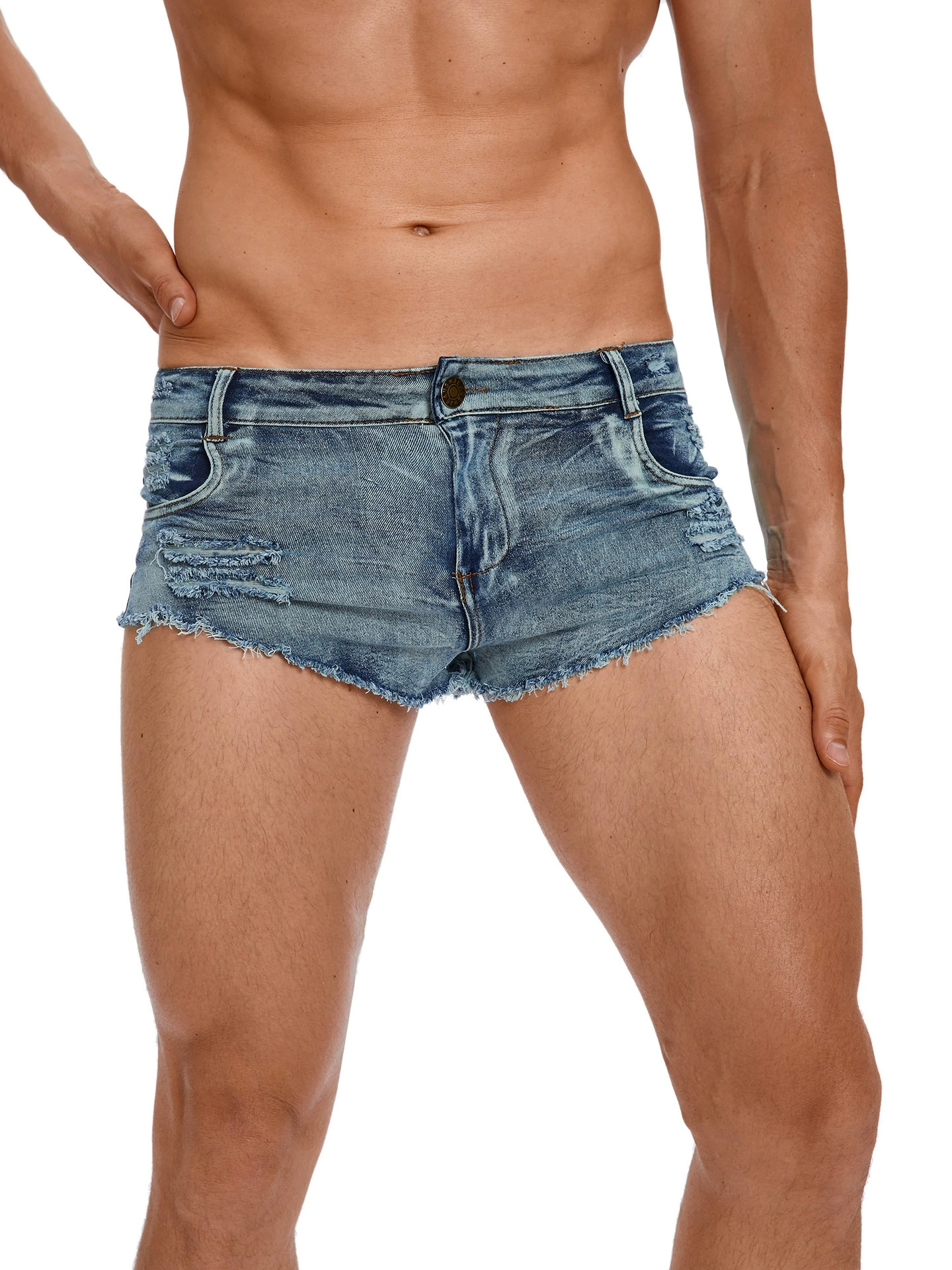 Men's Tight Low Waist Jeans Sh - Men'S Fashion Jeans บทวิจารณ์และราคา