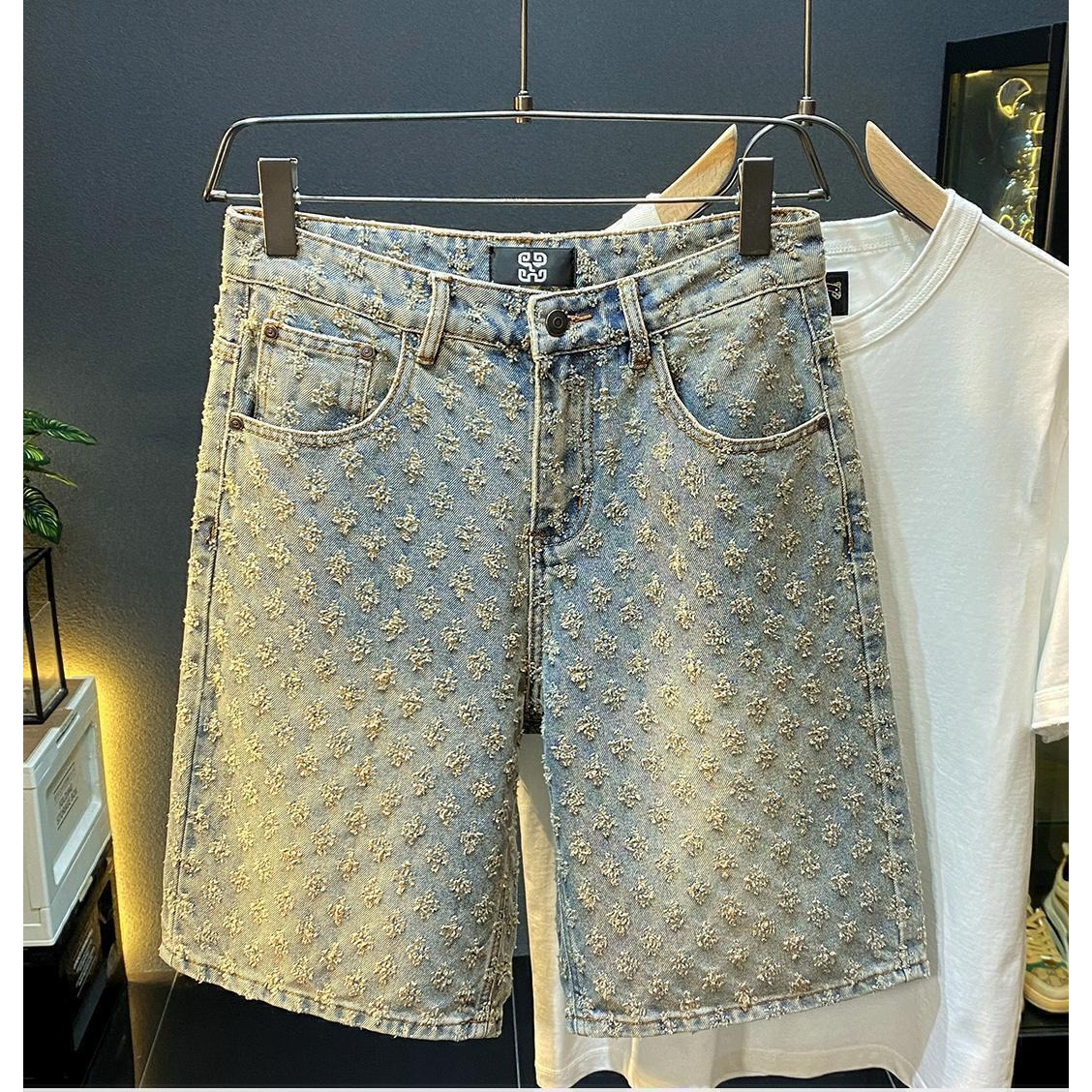 Summer High Street Denim Short - Men'S Fashion Jeans บทวิจารณ์และราคา