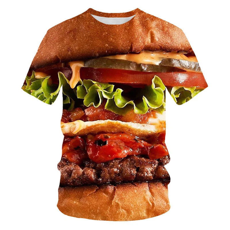 Funny Fried Eggs 3D Printed T- - Men'S Fashion Hamburg บทวิจารณ์และราคา