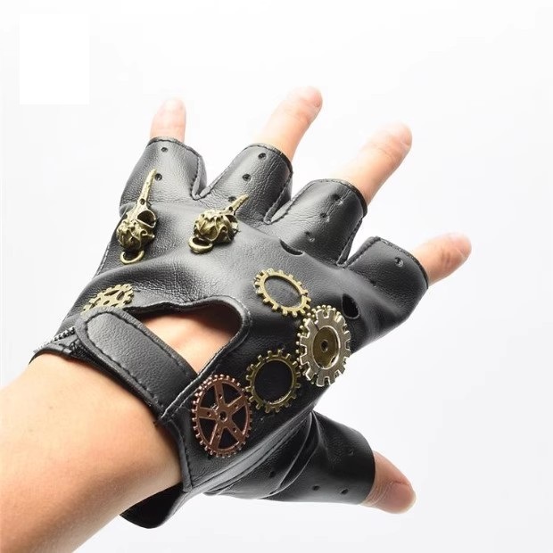 Steampunk PU Leather Fingerles - Men'S Fashion Accessories บทวิจารณ์และราคา