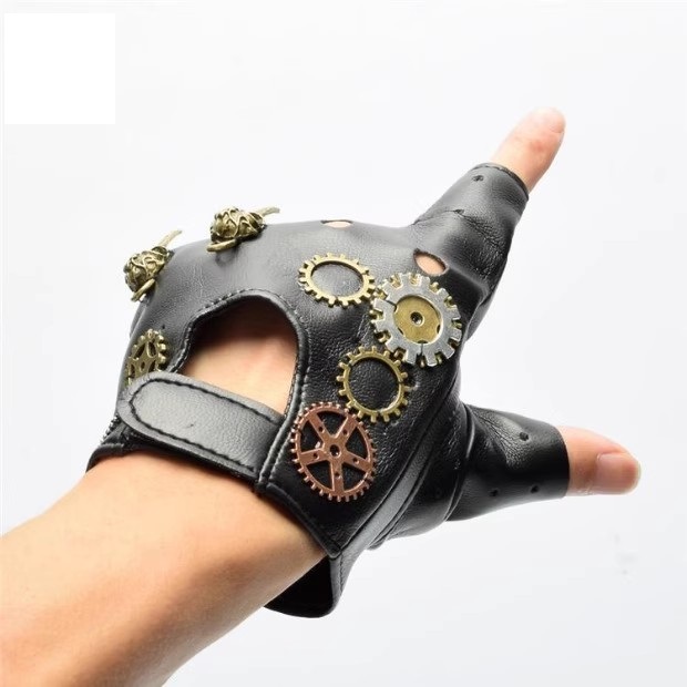 Steampunk PU Leather Fingerles - Men'S Fashion Accessories บทวิจารณ์และราคา