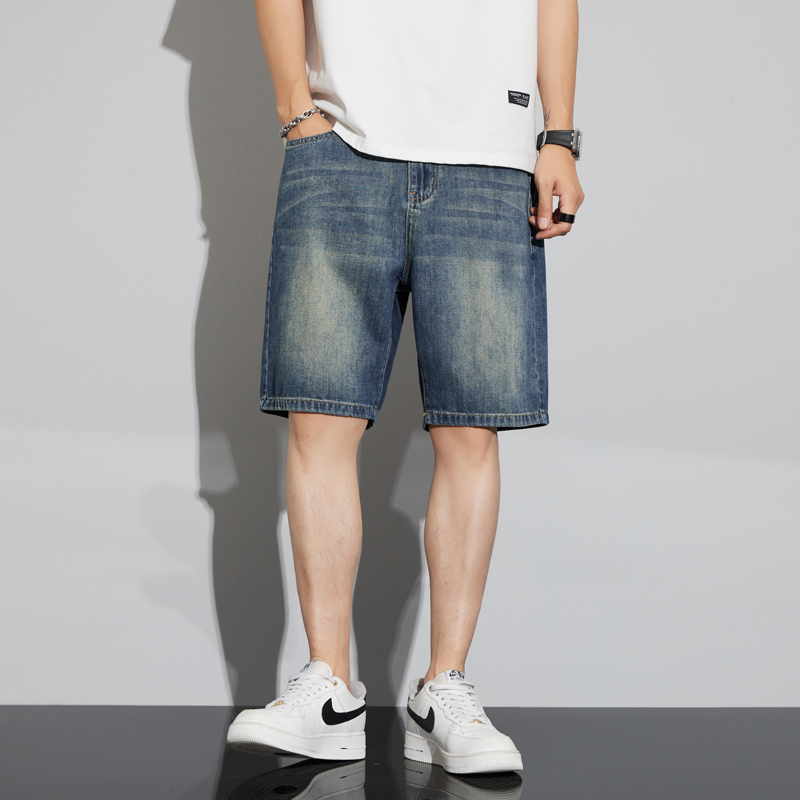 Men's Vintage Denim Shorts Sum - Men'S Fashion Jeans บทวิจารณ์และราคา