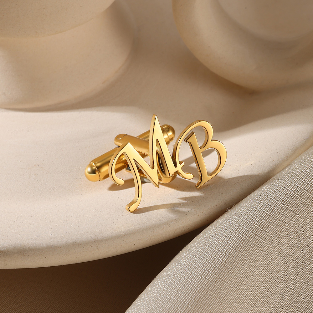 Customized Initial Letter Cuff - Men'S Fashion Gold Chain บทวิจารณ์และราคา