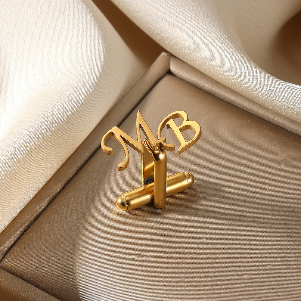 Customized Initial Letter Cuff - Men'S Fashion Gold Chain บทวิจารณ์และราคา