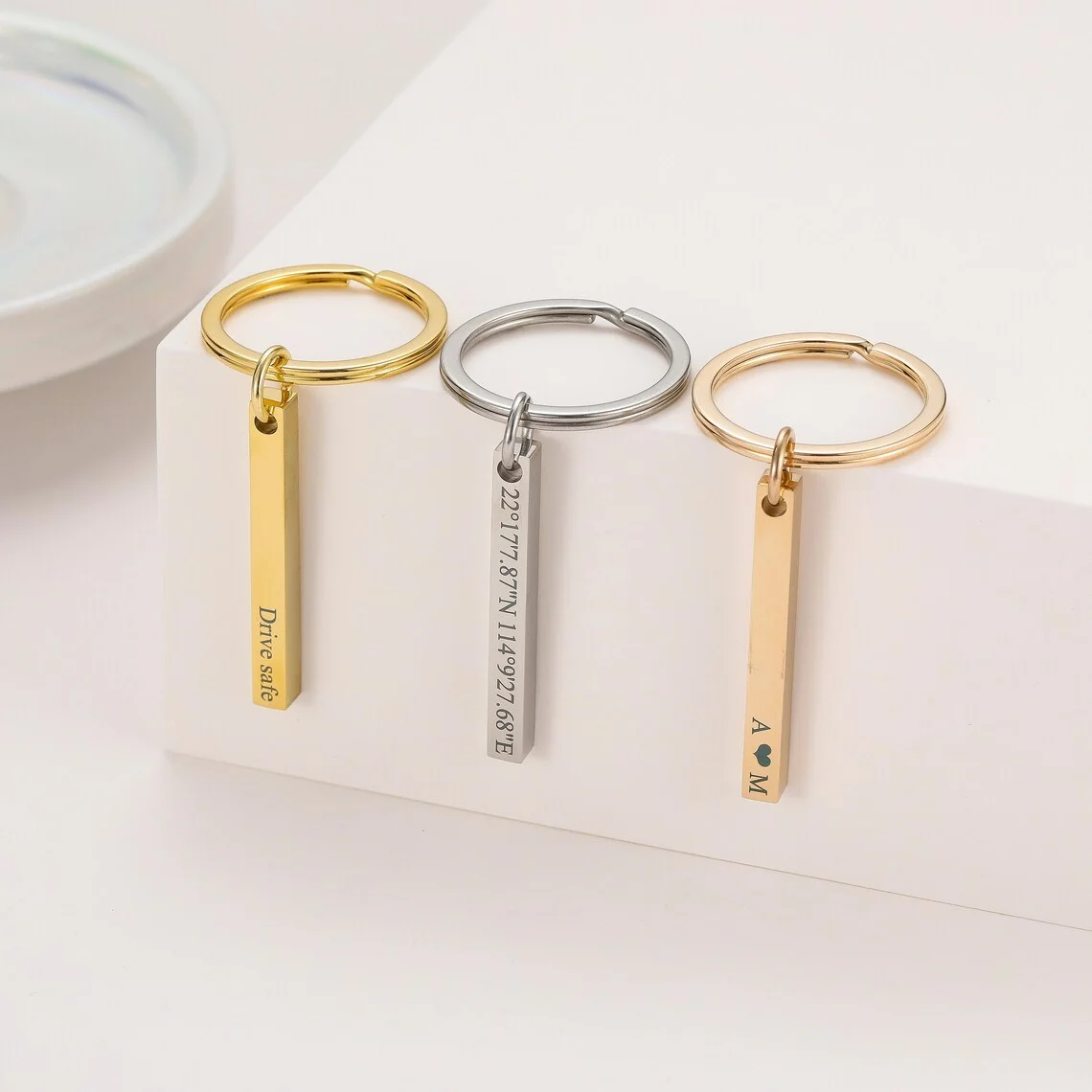 Personalized Engraved Bar Keyc - Men'S Fashion Gold Chain บทวิจารณ์และราคา