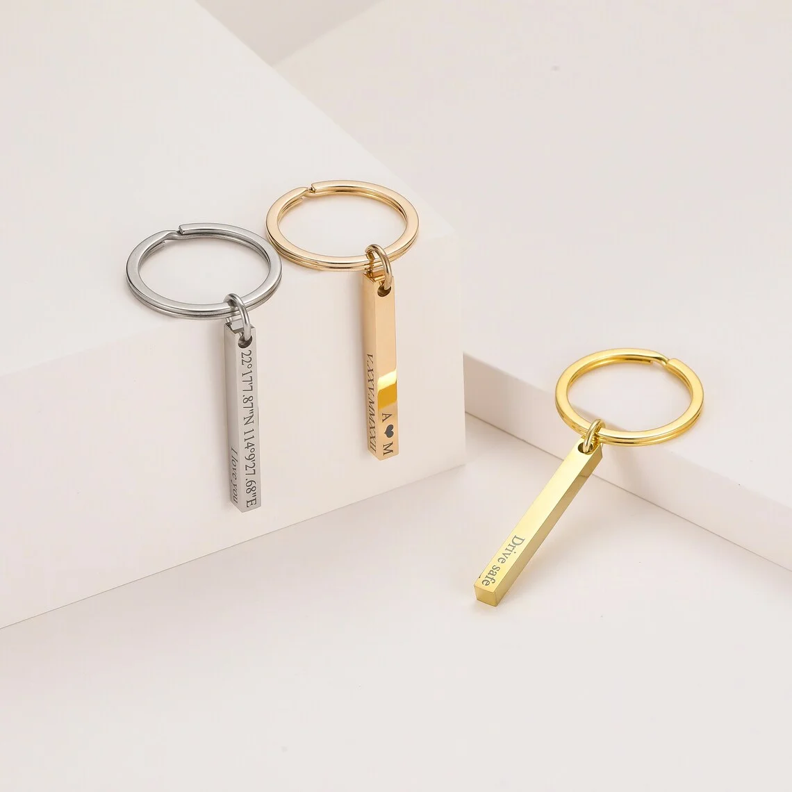 Personalized Engraved Bar Keyc - Men'S Fashion Gold Chain บทวิจารณ์และราคา