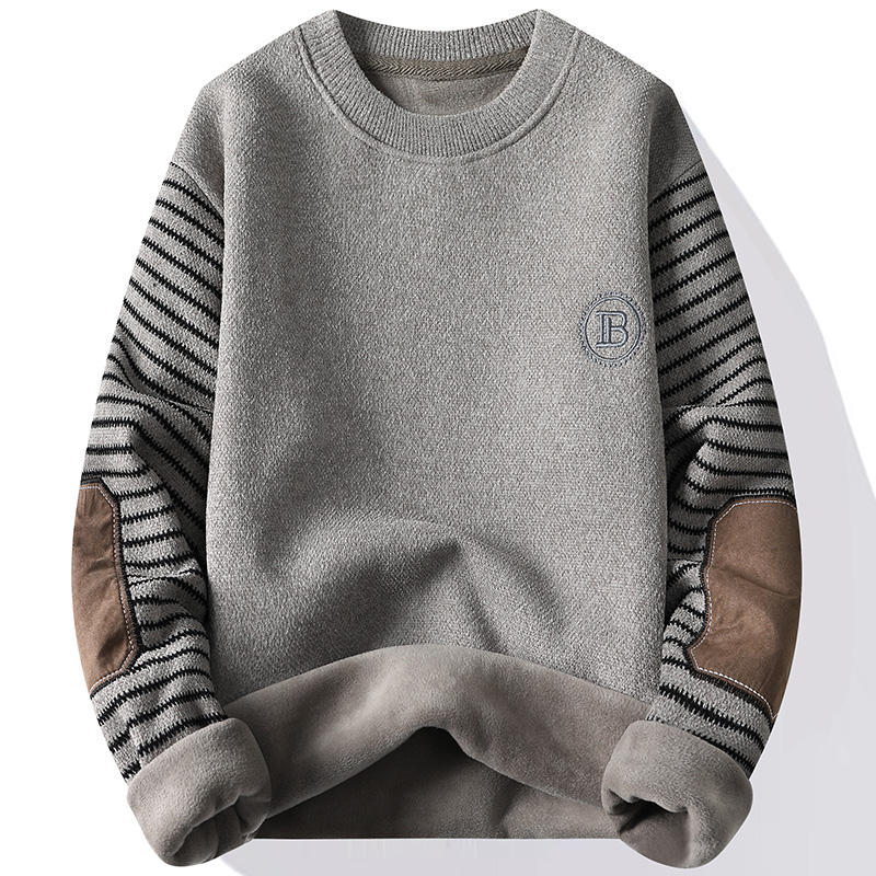 Men's Sweater Patckwork Round  - Mens Fashion Mullet บทวิจารณ์และราคา