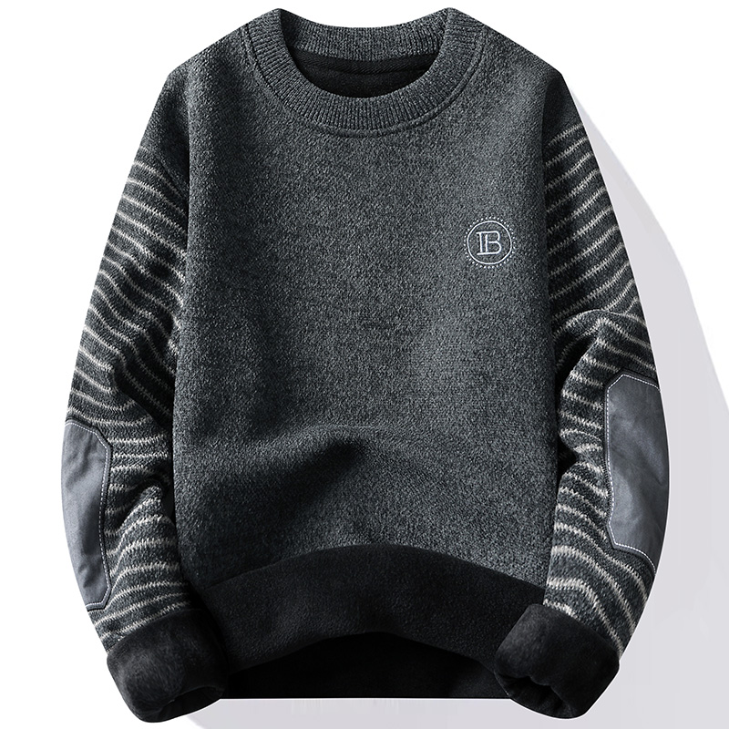 Men's Sweater Patckwork Round  - Mens Fashion Mullet บทวิจารณ์และราคา